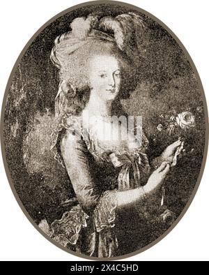 Un primo ritratto di Maria Antonietta (Marie Antoinette Josèphe Jeanne; 1755 – 1793) l'ultima regina di Francia prima della Rivoluzione francese. - Ritratto précoce de Marie Antoinette (Marie Antoinette Josèphe Jeanne ; 1755 - 1793), la dernière reine de France avant la Révolution francese. Nacque in Austria - Ein frühes Porträt von Marie Antoinette (Francia Marie Antoinette Josèphe Jeanne; 1755 - 1793), der letzten Königin von Frankreich vor der Französischen Revolution. Foto Stock