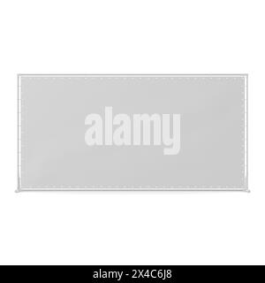 Premere Wall Banner Mockup 3D Rendering su sfondo isolato Foto Stock
