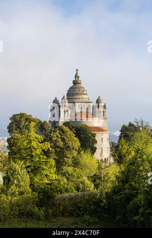 Portogallo, Viana do Castelo. Santuario del Sacro cuore sul Monte de Luzia, Monte di Santa Lucia. Foto Stock