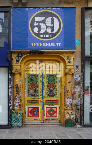 Parigi, Francia - 11 marzo 2024. Facciata esterna del 59 Rivoli, Galleria d'Arte e Museo a Parigi, Francia. Foto Stock