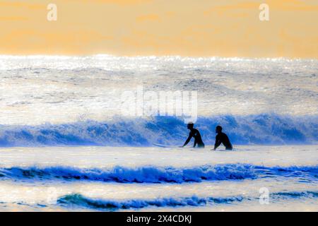 Alba mattutina a New Smyrna Beach, Florida. (Solo per uso editoriale) Foto Stock