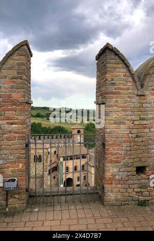 CASTELL ARQUATO, Piacenza, Italia, veduta, Vista Foto Stock