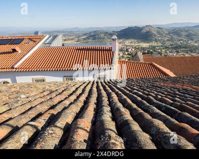 Vista sui tetti del villaggio storico di Monsanto. Foto Stock