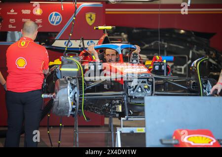 Miami Gardens, Florida, Stati Uniti. 2 maggio 2023. Giorno pre-con. Ferrari nel Gran Premio di F1 di Miami all'autodromo internazionale di Miami a Miami Gardens, Florida, Stati Uniti. Crediti: Yaroslav Sabitov/YES Market Media/Alamy Live News. Foto Stock