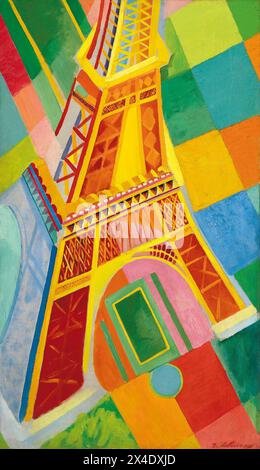 La Tour Eiffel. Pittura ad olio dell'artista francese Robert Delaunay Foto Stock