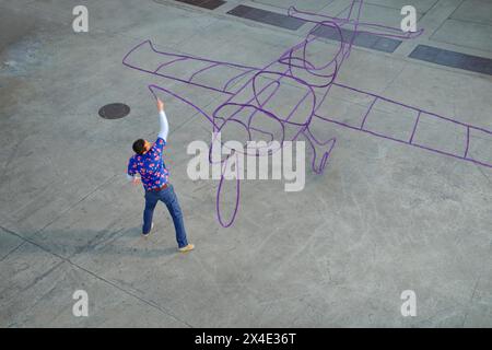 Harold e il Purple Crayon Zachary Levi Foto Stock