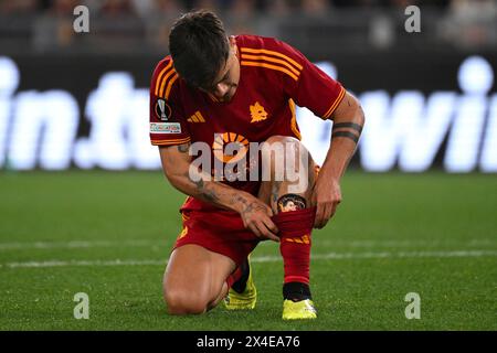 Roma, Italia. 2 maggio 2024. Paulo Dybala dell'AS Roma durante la partita di calcio di Europa League tra AS Roma e Bayer Leverkusen allo stadio Olimpico di Roma, 2 maggio 2024. Crediti: Insidefoto di andrea staccioli/Alamy Live News Foto Stock