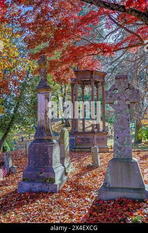 USA, Sleepy Hollow. Cimitero Sleepy Hollow (PR) Foto Stock