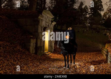 USA, Sleepy Hollow. Sleepy Hollow Cemetery. (PR, MR) Foto Stock