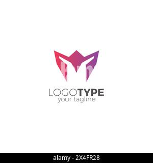 Logo M Robotic. Logo Letter M. Illustrazione Vettoriale