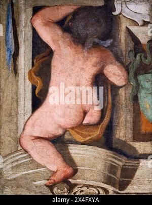 Putto - affresco staccato - Giovanni Francesco Barbieri detto il Guercino - 1615 - cento (Fe) Pinacoteca Civica Guercino Foto Stock