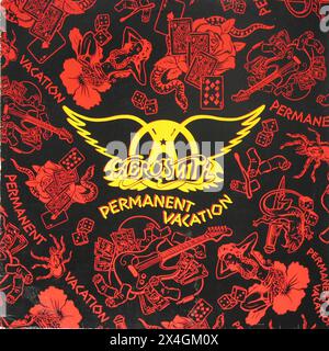 PERMANENT VACATION AEROSMITH - copertina in vinile vintage Foto Stock