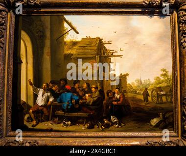 A Company of Country Folk, Cornelis Saftleven, Rijksmuseum, Amsterdam, Olanda, Foto Stock