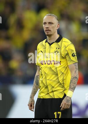 DORTMUND - Marius Wolf del Borussia Dortmund durante la semifinale di UEFA Champions League tra il Borussia Dortmund e il Paris Saint Germain al Signal Iduna Park il 1° maggio 2024 a Dortmund, Germania. ANP / Hollandse Hoogte / BART STOUTJESDIJK Foto Stock