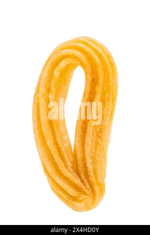 Churros spagnolo fritto in profondità isolato su sfondo bianco Foto Stock