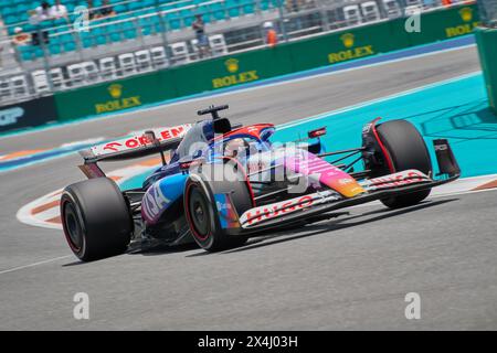 Miami Gardens, Florida, Stati Uniti. 3 maggio 2023. 3 Daniel Ricciardo (AUS) RB, Gran Premio di F1 di Miami all'autodromo di Miami a Miami Gardens, Florida, Stati Uniti. Crediti: Yaroslav Sabitov/YES Market Media/Alamy Live News. Foto Stock