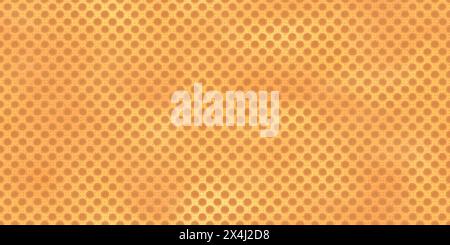 Cono per cialde gelato con consistenza senza cuciture e fossette arrotondate. Biscotti dolci bg. Deliziosa carta da parati croccante. Illustrazione vettoriale con valori sfumati Illustrazione Vettoriale