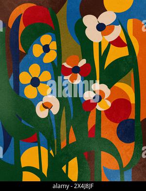 Una Sinfonia primaverile di colore e consistenza. Foto Stock