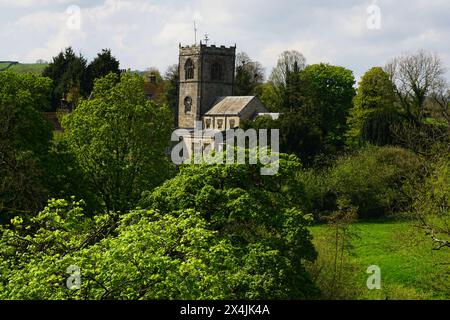 St Wilfrid's Church at Burnsall in Wharfedale, North Yorshire, Inghilterra, Regno Unito Foto Stock