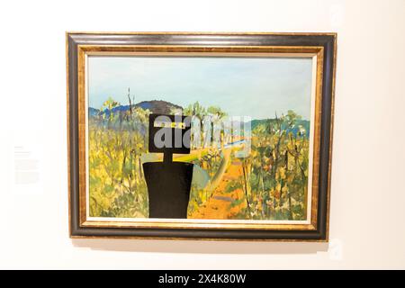 Sidney Nolan, il dipinto di prima classe Marksman con Ned Kelly, la Galleria d'Arte del nuovo Galles del Sud, Sydney, Australia Foto Stock