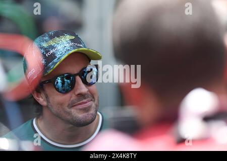 Miami, Florida, Stati Uniti. 3 maggio 2024. 3 maggio 2024, Miami, Stati Uniti: 3 maggio 2024, Miami, Stati Uniti; F1 Miami Grand Prix Practice; Fernando Alonso di Spagna e Aston Martin. (Credit Image: © Jan Kolodziej/ZUMA Press Wire) SOLO PER USO EDITORIALE! Non per USO commerciale! Foto Stock