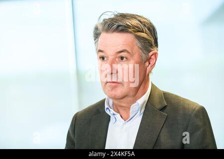 RIGA, LETTONIA. 30 aprile 2024. Geir Karlsen, CEO di Norwegian. La compagnia aerea norvegese apre la sua base presso l'aeroporto internazionale di riga (RIX). Foto Stock