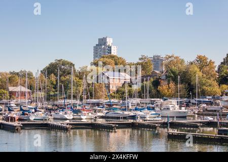 Parco sul lungomare di Hamilton Foto Stock