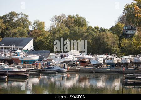 Parco sul lungomare di Hamilton Foto Stock