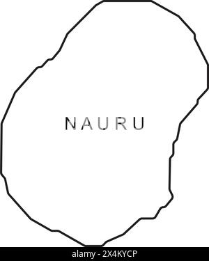 Icona della mappa Nauru illustrazione vettoriale disegno del simbolo Illustrazione Vettoriale