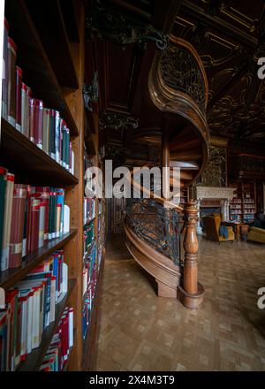 Dettagli della biblioteca Szabo Ervin a Budapest, Ungheria. Foto Stock