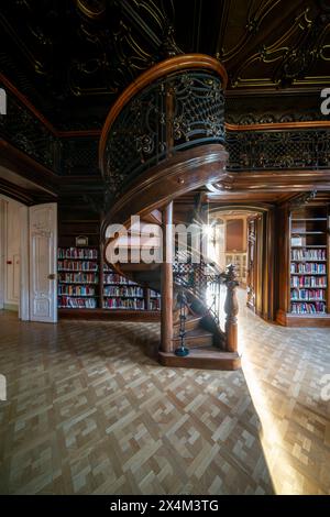 Dettagli della biblioteca Szabo Ervin a Budapest, Ungheria. Foto Stock