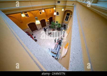 Dettagli della biblioteca Szabo Ervin a Budapest, Ungheria. Foto Stock