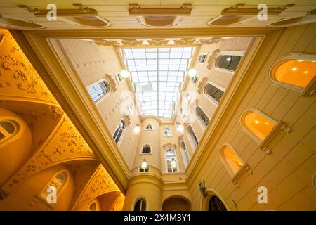 Dettagli della biblioteca Szabo Ervin a Budapest, Ungheria. Foto Stock