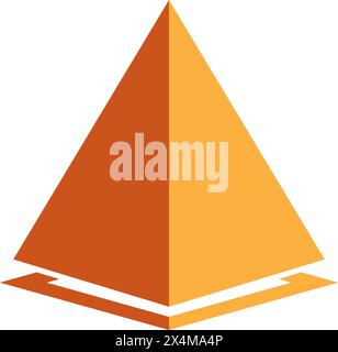 Disegno illustrativo vettoriale con logo astratto Prism Illustrazione Vettoriale