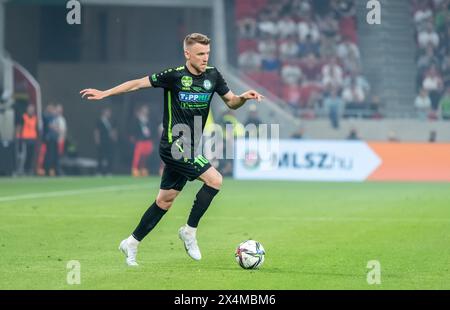 Budapest, Ungheria – 11 maggio 2022. L'attaccante dei Paks Zsolt Haraszti durante la finale di Coppa d'Ungheria 2021/22 Ferencvaros vs Paks (3-0). Foto Stock