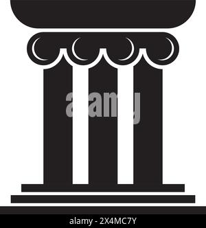 Design del modello di illustrazione vettoriale del logo della colonna Illustrazione Vettoriale