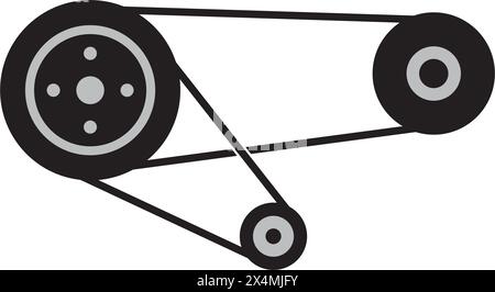 icona vettoriale cinghia motore disegno simbolo Illustrazione Vettoriale