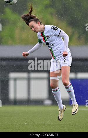Oud Heverlee, Belgio. 4 maggio 2024. Sari Kees (2) della OHL nella foto di una partita di calcio femminile tra Oud Heverlee Leuven e RSC Anderlecht nella settima partita dei play-off nella stagione 2023 - 2024 della belga lotto Womens Super League, sabato 4 maggio 2024 a Oud Heverlee, Belgio . Crediti: Sportpix/Alamy Live News Foto Stock