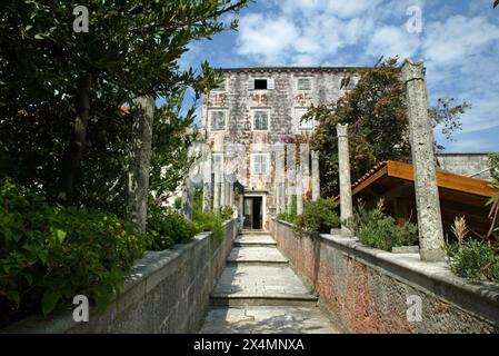 Casa del capitano a Orebic, Dalmazia, penisola di Peljesac, Croazia Foto Stock