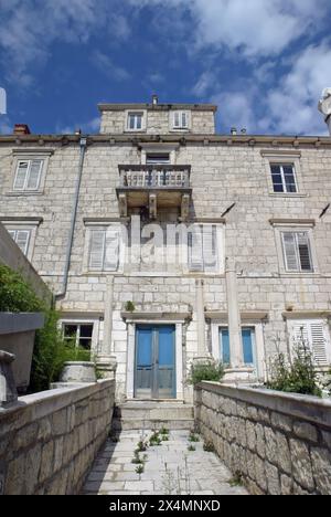 Casa del capitano a Orebic, Dalmazia, penisola di Peljesac, Croazia Foto Stock