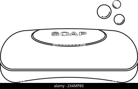 icona del sapone della barra disegno del simbolo dell'illustrazione vettoriale Illustrazione Vettoriale