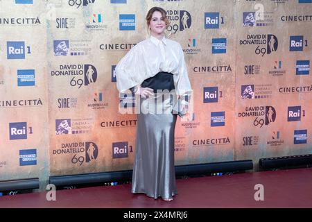 3 maggio 2024, Roma, Italia: Isabella Ragonese partecipa al Red carpet dei Donatello Awards 2024 presso gli studi CinecittÃ di Roma (Credit Image: © Matteo Nardone/Pacific Press via ZUMA Press Wire) SOLO USO EDITORIALE! Non per USO commerciale! Foto Stock