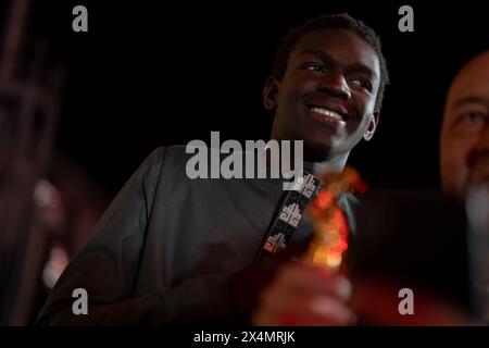 Seydou Sarr parteciperà alla photocall al 69° David di Donatello presso i Cinecitta Studios di Roma, il 3 maggio 2024. (Foto di Luca Carlino/NurPhoto) credito: NurPhoto SRL/Alamy Live News Foto Stock