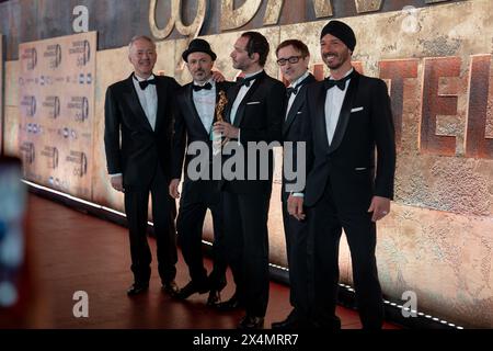 La band italiana Subsonica parteciperà alla photocall al 69° David di Donatello ai Cinecitta Studios di Roma, il 3 maggio 2024. (Foto di Luca Carlino/NurPhoto)0 credito: NurPhoto SRL/Alamy Live News Foto Stock