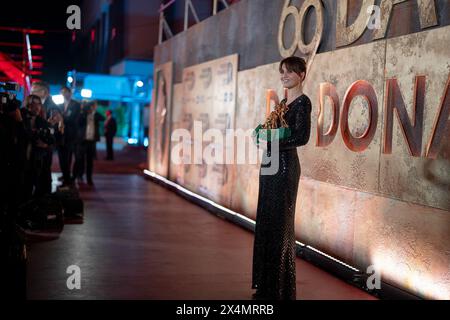 Paola Cortellesi partecipa alla photocall al 69° David di Donatello presso gli studi Cinecitta di Roma, il 3 maggio 2024. (Foto di Luca Carlino/NurPhoto) credito: NurPhoto SRL/Alamy Live News Foto Stock