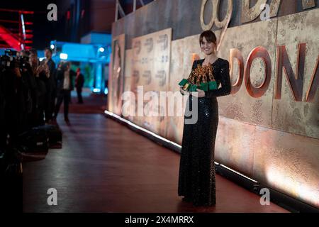 Paola Cortellesi partecipa alla photocall al 69° David di Donatello presso gli studi Cinecitta di Roma, il 3 maggio 2024. (Foto di Luca Carlino/NurPhoto) credito: NurPhoto SRL/Alamy Live News Foto Stock