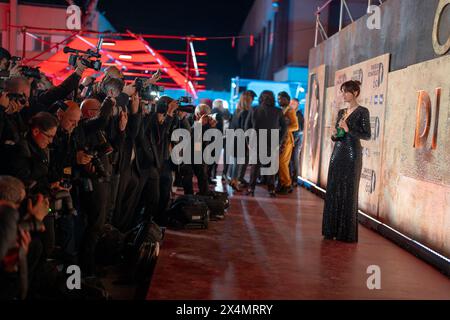 Paola Cortellesi partecipa alla photocall al 69° David di Donatello presso gli studi Cinecitta di Roma, il 3 maggio 2024. (Foto di Luca Carlino/NurPhoto) credito: NurPhoto SRL/Alamy Live News Foto Stock