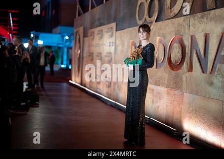 Paola Cortellesi partecipa alla photocall al 69° David di Donatello presso gli studi Cinecitta di Roma, il 3 maggio 2024. (Foto di Luca Carlino/NurPhoto) credito: NurPhoto SRL/Alamy Live News Foto Stock