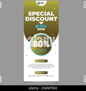 Palestra e fitness modello di newsletter via e-mail. O modello di interfaccia utente per il fitness minimo e design di banner roll up per palestra per il fitness Illustrazione Vettoriale