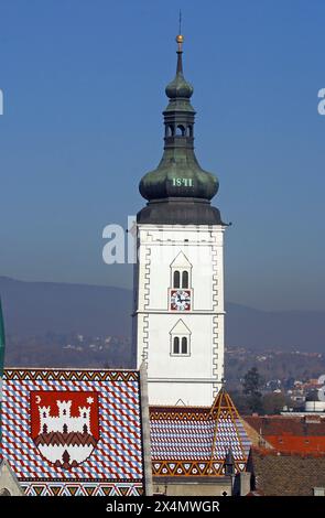 San Marco chiesa a Zagabria in Croazia Foto Stock